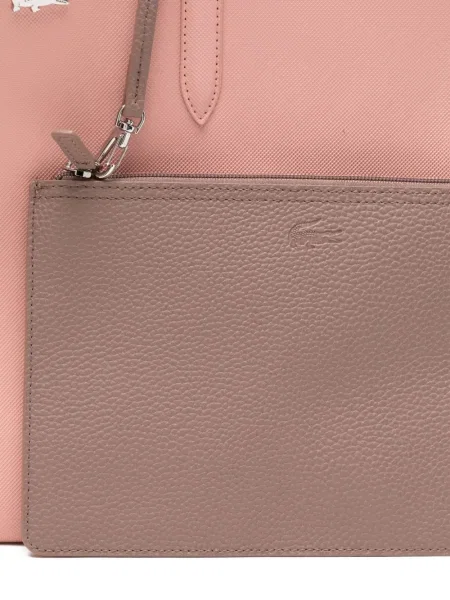 Reversibil geantă shopper Lacoste roz
