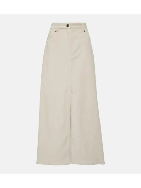 Fusta maxi Brunello Cucinelli de catifea cord