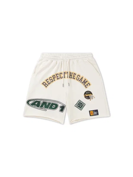 Pantaloni Respect The Game ecru / galben negru