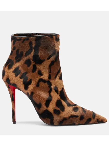 Čevlji do gležnjev Christian Louboutin rjava