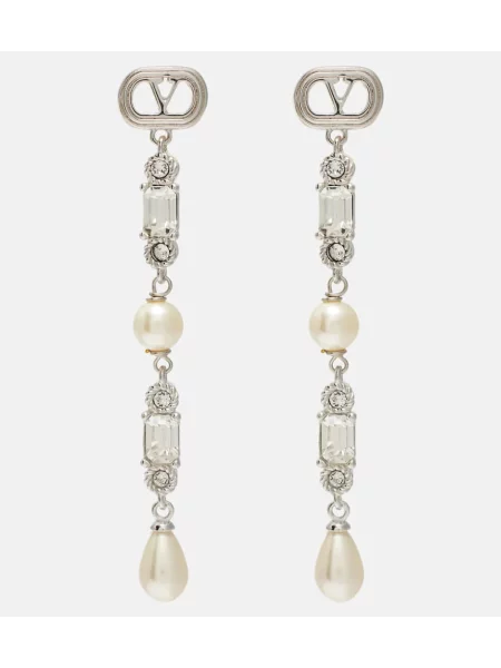 Cercei Valentino argintiu