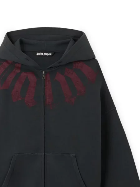 Hosszú kapucnis melegítő felső Palm Angels fekete