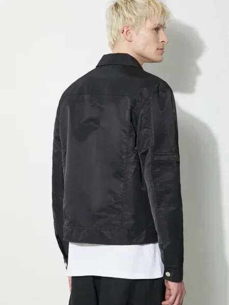 Куртка Han Kjøbenhavn Nylon Boxed Cargo Jacket перехідна чорний