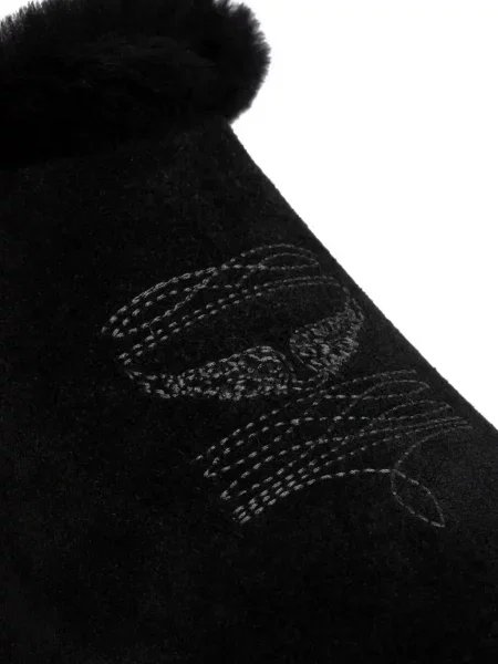 Papuci tip mules Zadig&voltaire cu broderie negru