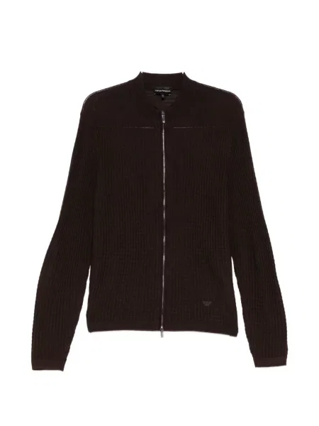 Cardigan Emporio Armani tricotate maro