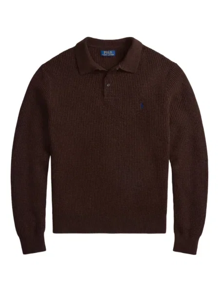 Șapcă Polo Ralph Lauren cu decolteu în V cu autograf în carouri albastru