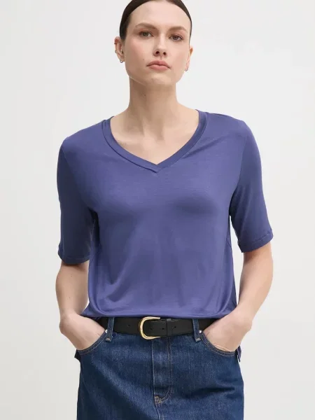 Тениска United Colors of Benetton тъмносиньо
