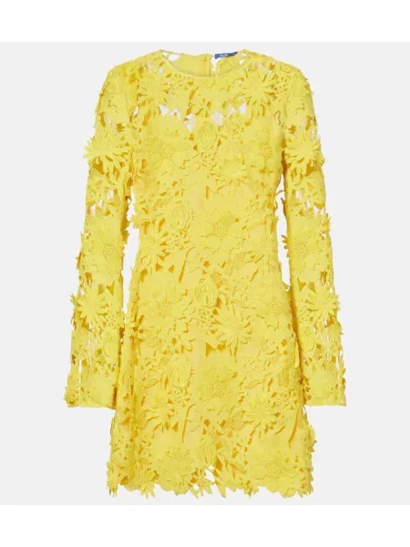 Rochie Leo Lin din dantelă galben