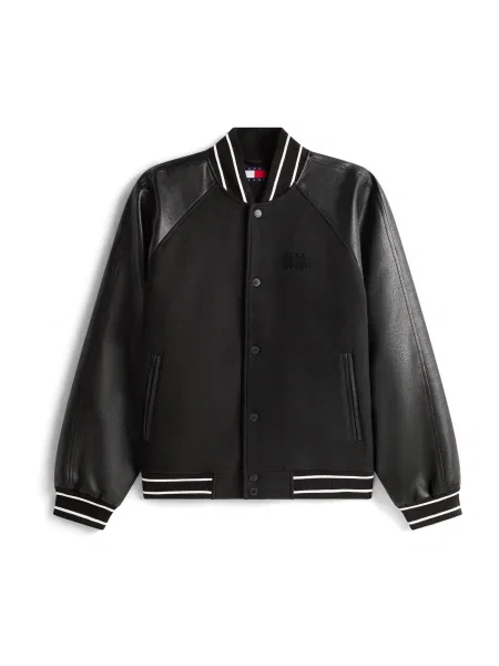 Tommy Jeans Prehodna jakna črna