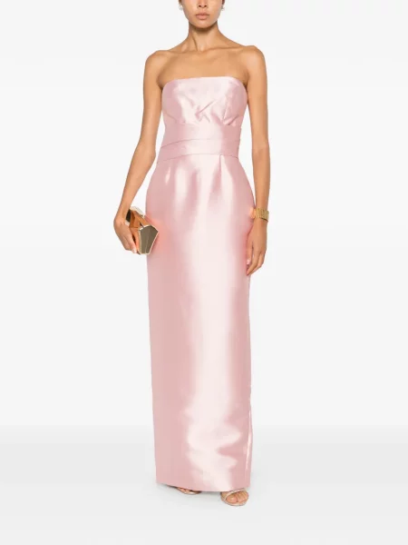 Rochie maxi Solace London fără bretele roz