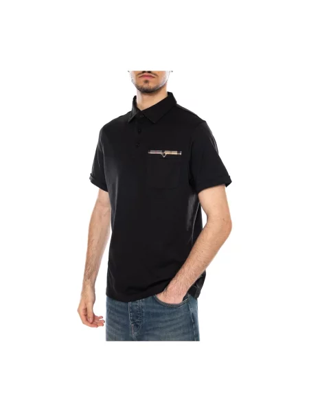 Koszulka polo Barbour czarna