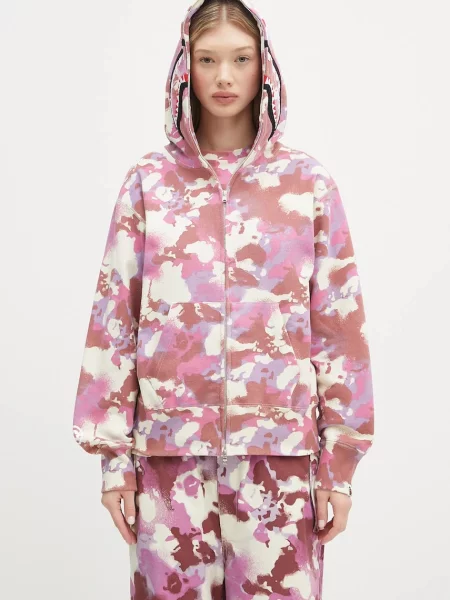 Bluza z kapturem A Bathing Ape® różowa