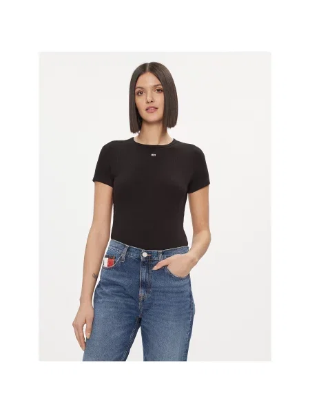 Tommy Jeans Marškinėliai Essential juoda