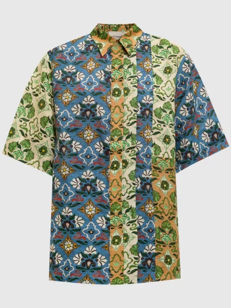 Сорочка Ali Spliced з льону в стилі печворк Alemais