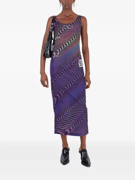 Rochie maxi Maisie Wilen fără mâneci violet