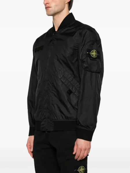 Geacă bomber Stone Island cu strasuri negru
