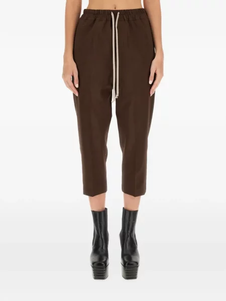 Spodnie Rick Owens ze sznurkiem brązowe