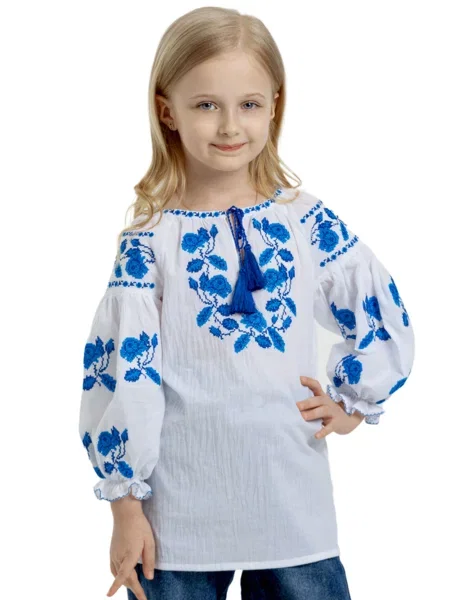 Детская рубашка Folk Moda белая
