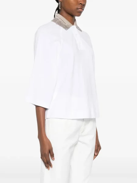 Polo Brunello Cucinelli alb