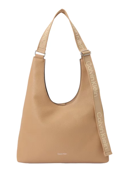 Calvin Klein Geantă Webbing Adj Strap Large Shoulder bej