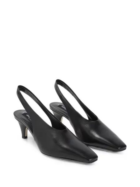 Pantofi cu toc Giorgio Armani slingback negru