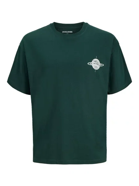Jack & Jones Junior Tricou JJASTRO verde închis alb