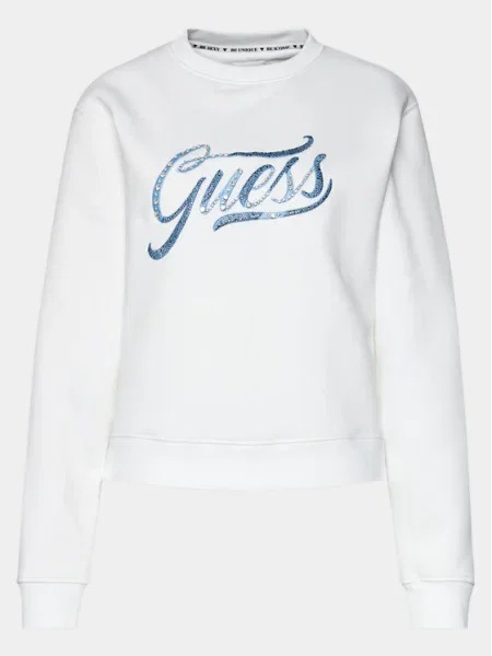 Guess Mikina Cn Stones Logo biela