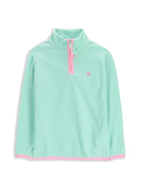 Polar turystyczny dziewczęcy bluza ze stójką Lemon Explore zielona