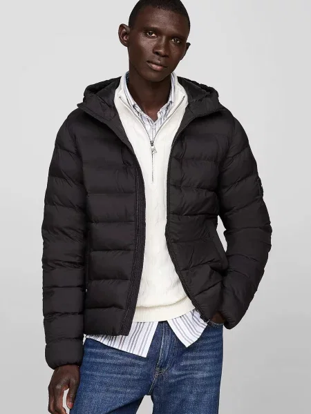 Куртка Tommy Hilfiger з капюшоном чорна