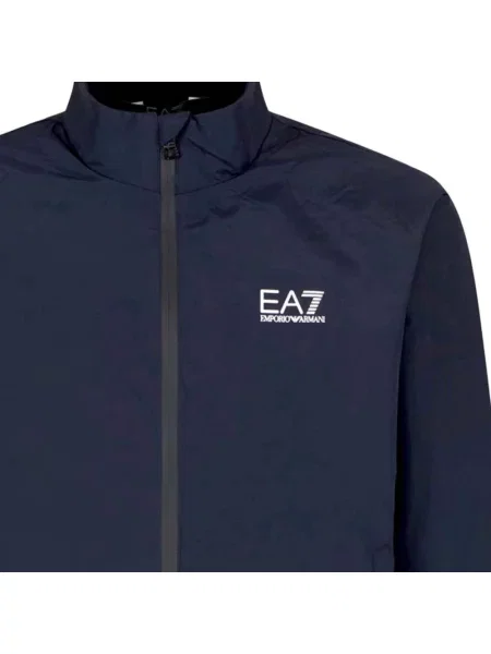 Kurtka bomber Ea7 Emporio Armani z nadrukiem na siłownię niebieski