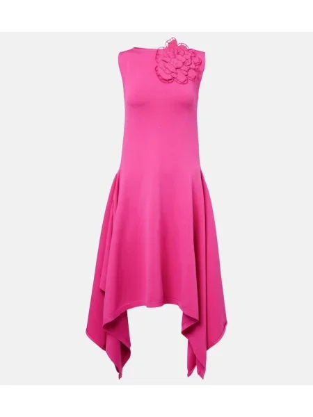 Rochie de cocktail Oscar De La Renta cu model floral de costum roz