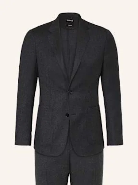 Zegna Garnitur Extra Slim Fit grau szary