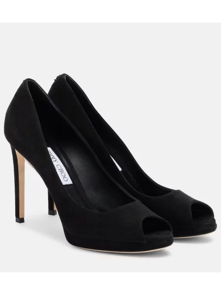 Pantofi cu toc Jimmy Choo din piele de căprioară negru