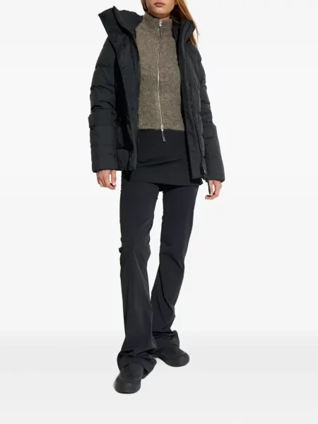 Geacă cu puf Canada Goose cu glugă negru