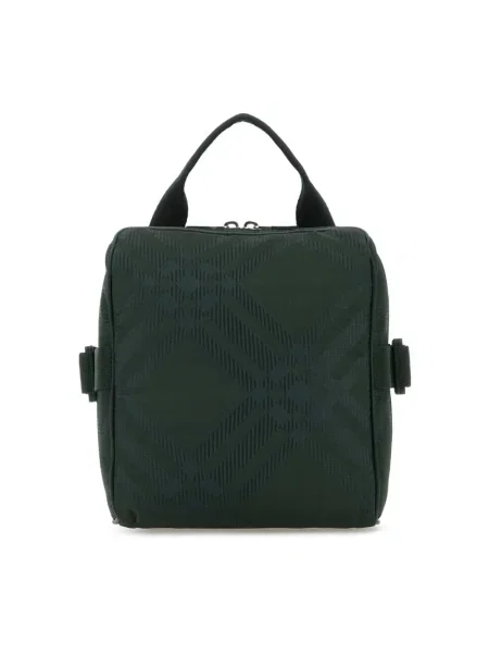 Torba crossbody Burberry w kratę żakardowa zielona