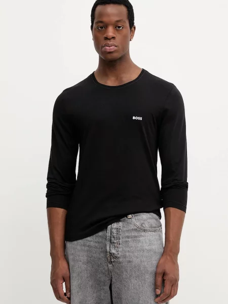 BOSS majica dugih rukava muška LSShirtRN 3P Classic siva