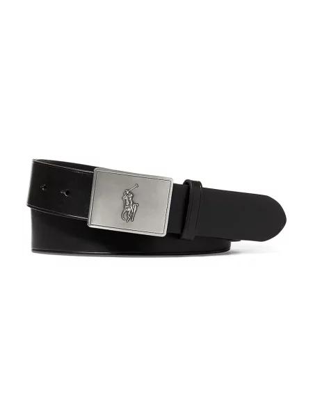 Kožený opasok Polo Ralph Lauren čierna
