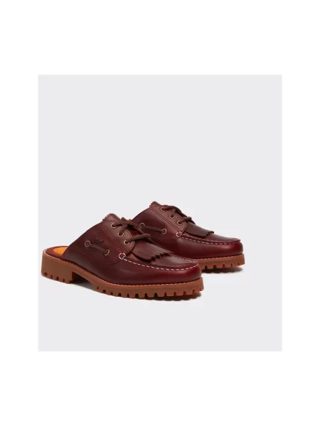 Klapki mules Timberland skórzane brązowe