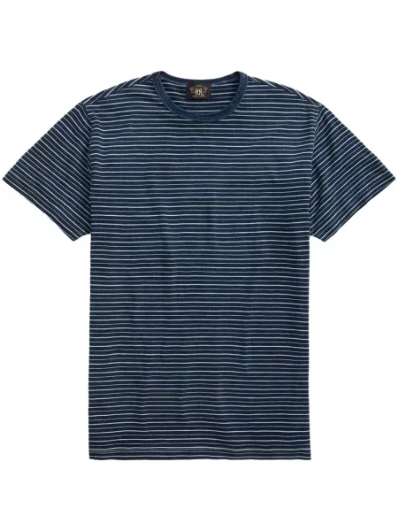 Tricou Ralph Lauren Rrl cu dungi cu imagine albastru