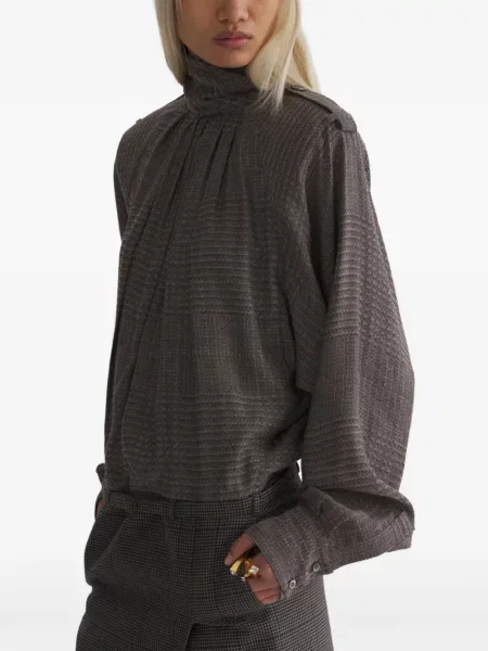Rochie tip cămașă Mugler gri