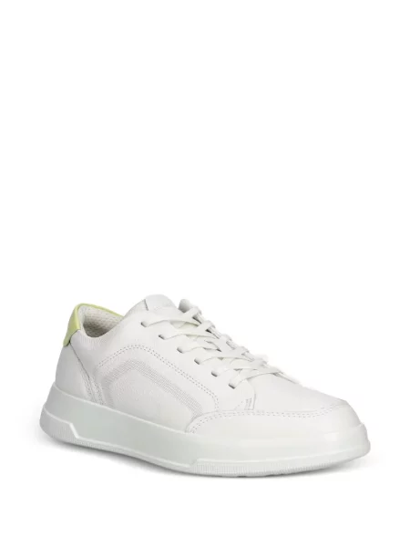 Sneakerși Ecco cu șireturi din dantelă alb