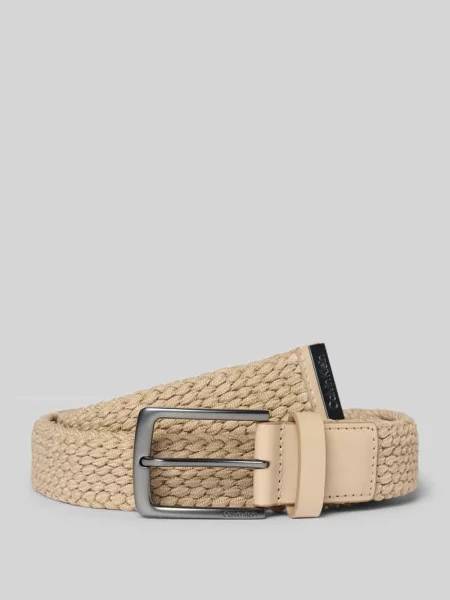 Z efektem plecionki ze sprzączką Ck Calvin Klein beżowy