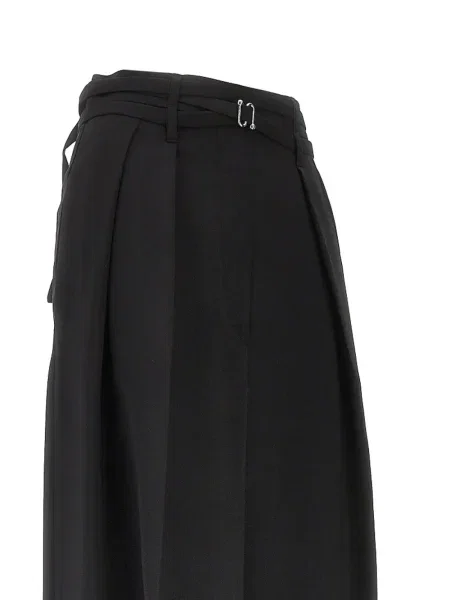 Pantaloni Sportmax cu cataramă albastru