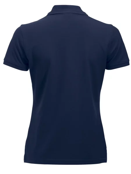 Clique Polo Manhattan w kolorze dark navy z paskami jacquard niebieska