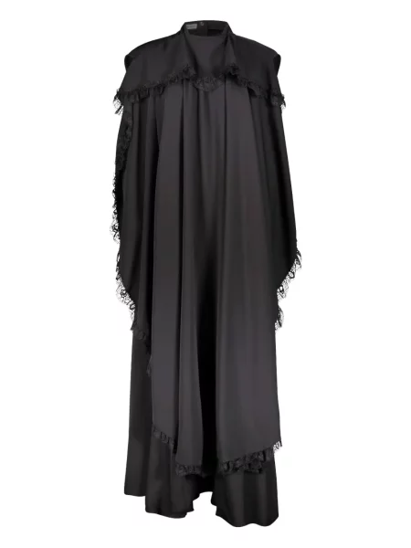 Rochie maxi Balenciaga din dantelă de costum negru