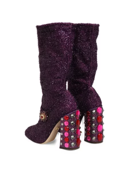 Botki Dolce And Gabbana fioletowe