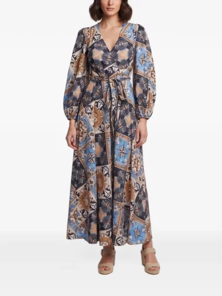 Rochie midi Zimmermann plic albastru
