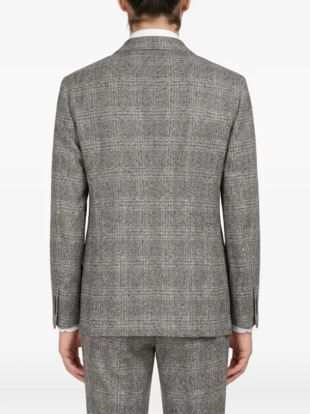 Costum Brunello Cucinelli în carouri gri