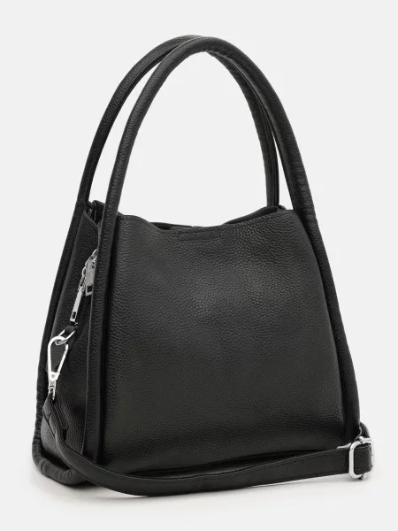 Кожаная сумка Borsa Leather черная