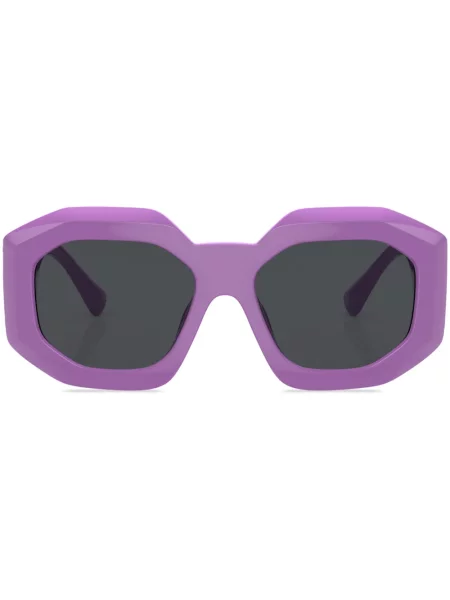 Ochelari de soare Versace Eyewear cu imprimeu geometric cu autograf violet